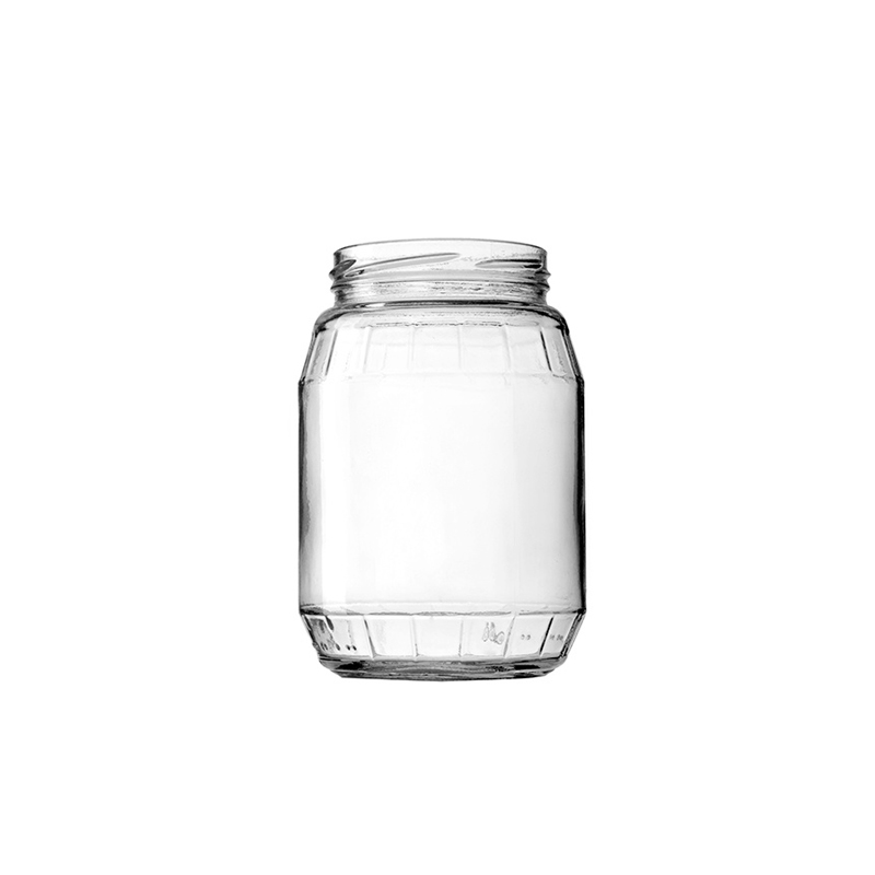 Wholesale Round Clear Food Storage Honey Jams Glass Jars With Metal Lids