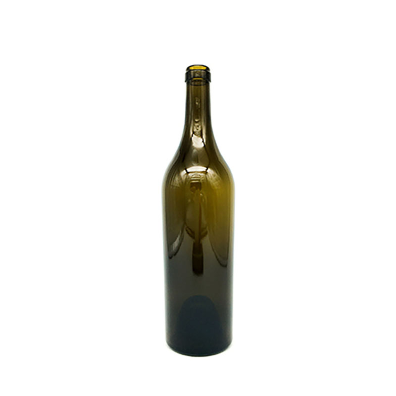 OEM/ODM 750ml Antique Green Wine Glass Bottle Bordeaux Bottles Factory
