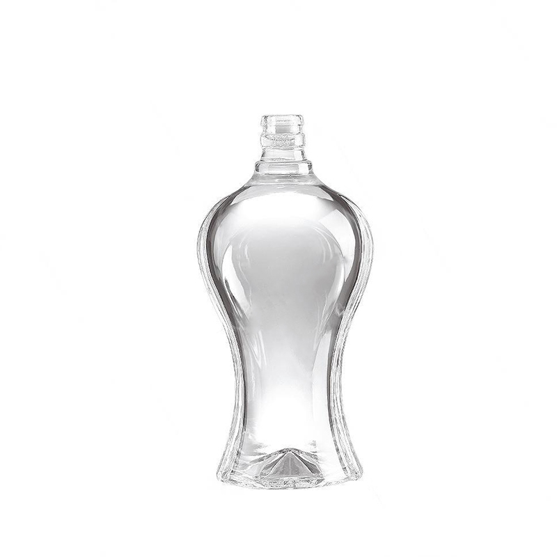 Custom Glass Wholesale Rum Whiskey Bottle Liquor Gin Wine Spirit Vodka Glass Bottle Container