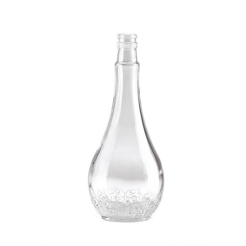 Spirit Glass Vodka Bottles with Hot Stamping for Whiskey Tequila Brandy Wine Packaging