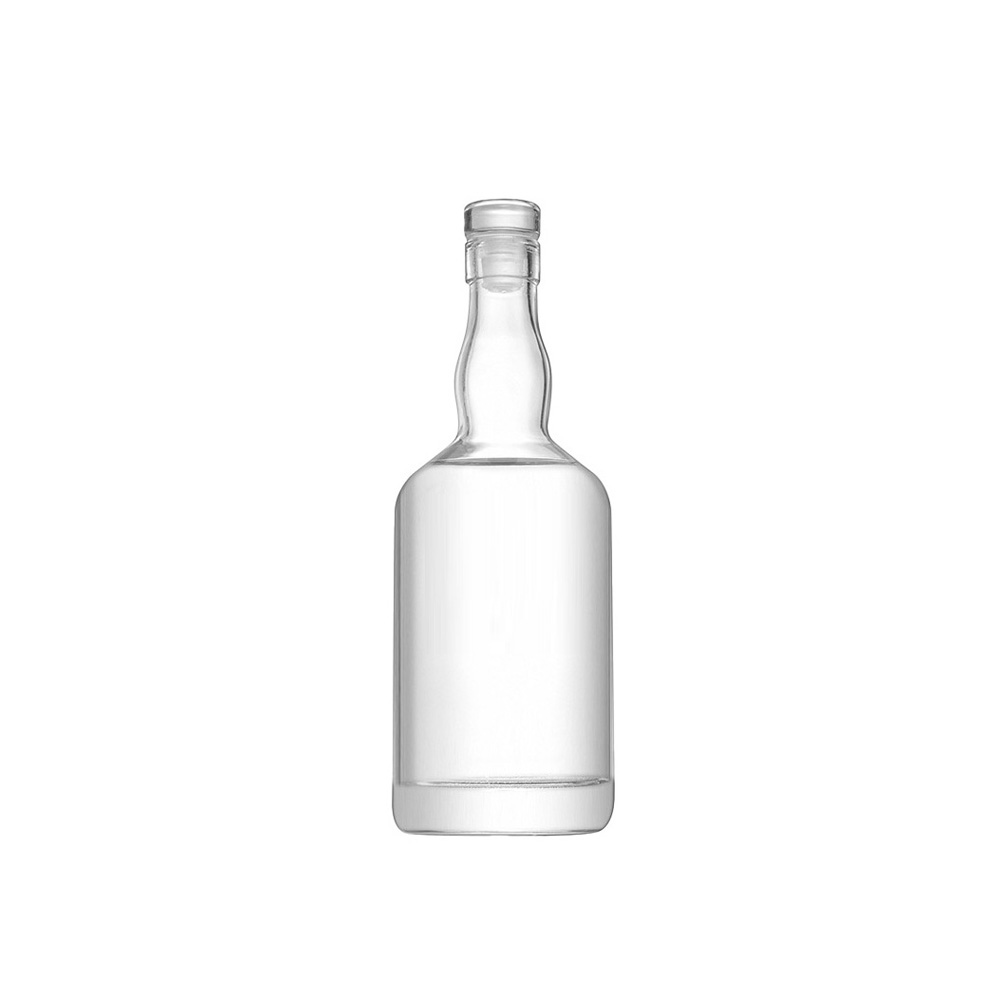 Custom Logo Labeled Flint Glass Liquor Spirit Bottle