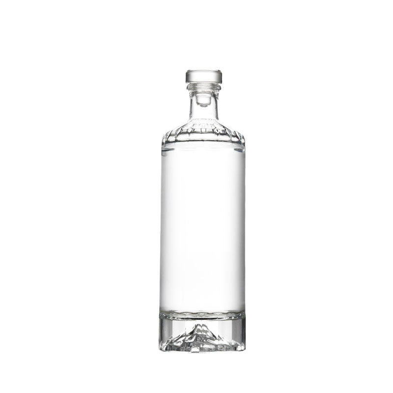500ml Custom clear Glass Thick Bottom Empty Bottle of Wine Bottles Brandy Whiskey Vodka Glass Bottle