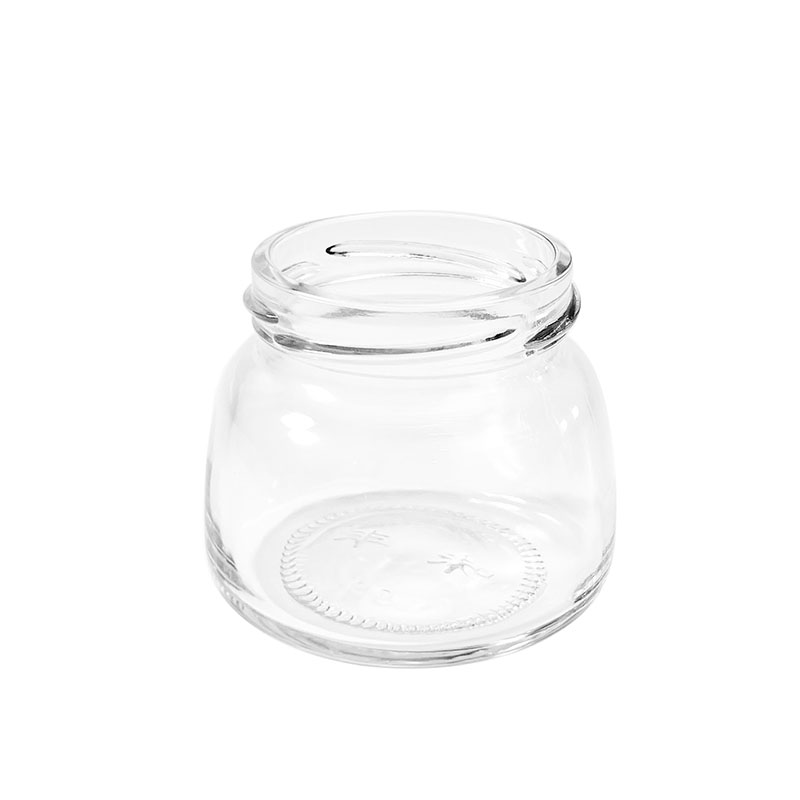 Custom Design Chili Sauce Jars Round Glass Jar for Honey Sauce Jam Storage