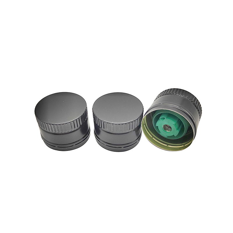 Aluminum lids for olive oil bottle black green Cap
