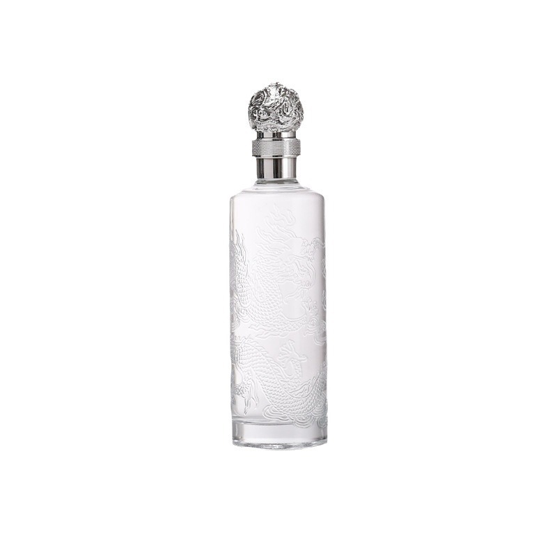 Creative Custom Flint recyclable Wine Glass Bottle Brandy Xo Whiskey Rum Glass Bottle