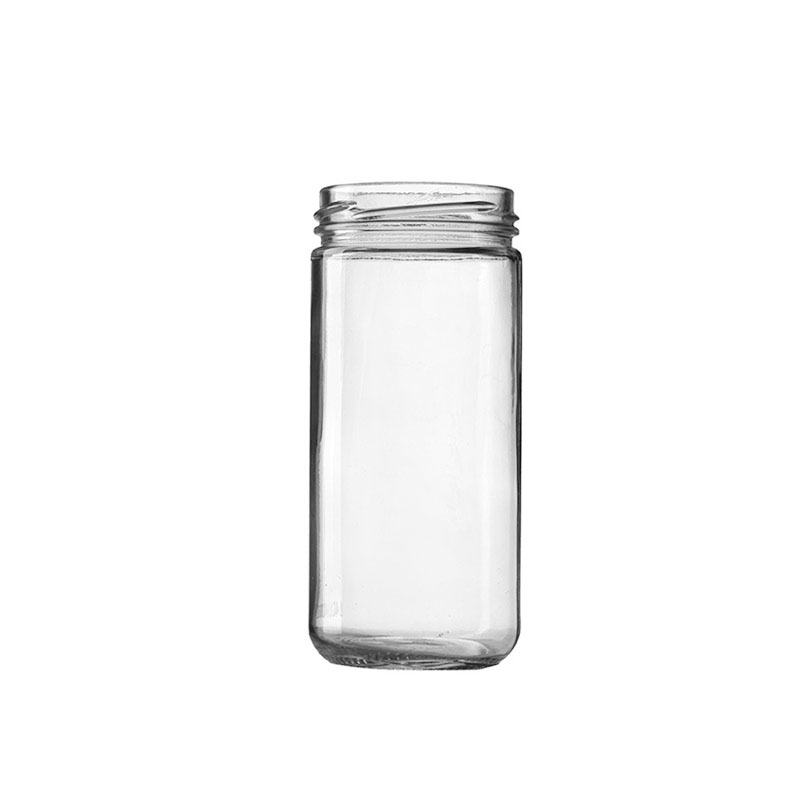 Customized Capacity Round Shape Jar Wide Mouth Glass Jar