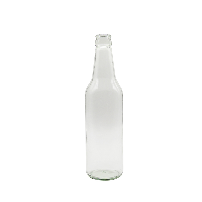 Free sample 450ml soda bottle Clear Beverage Bottle Round Empty Glass Soda Water Juice Bottle Wholesale