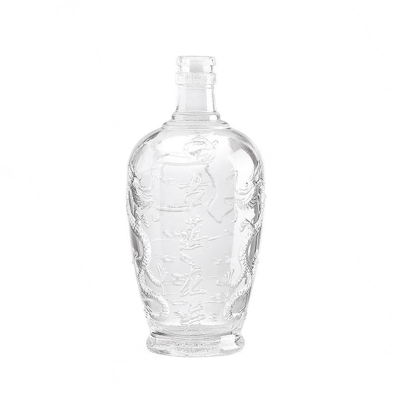 Customize Empty Transparent 750ml Wine Brandy Vodka Tequila Whisky Glass Bottle With Logo