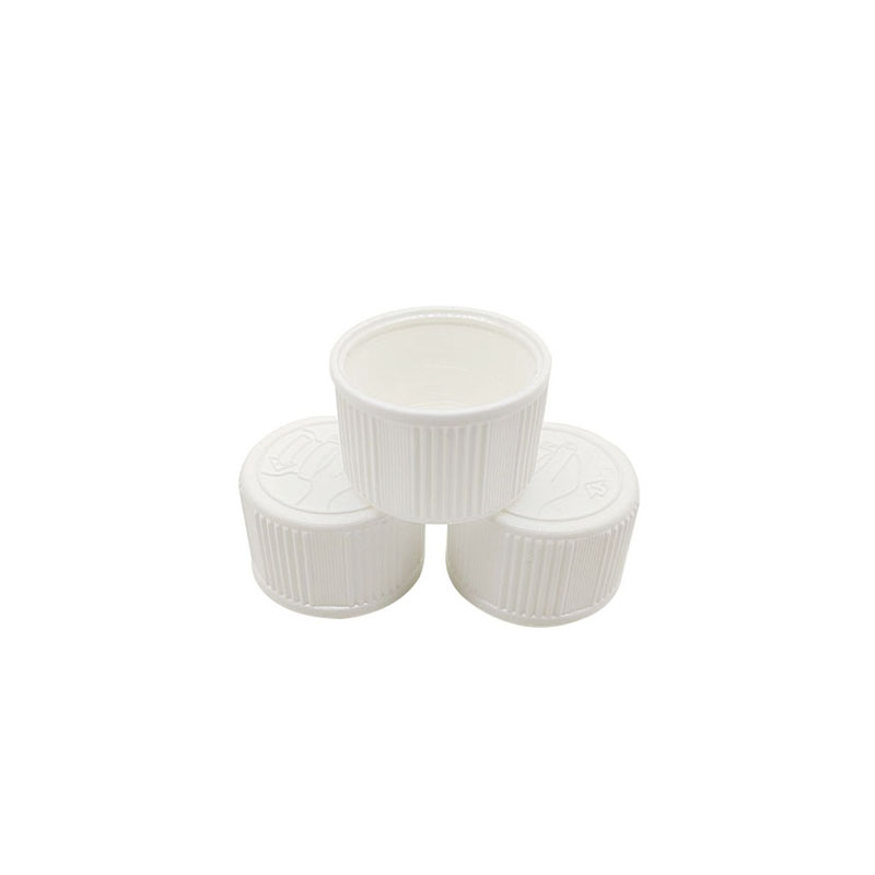 White drip-proof 28mm Screw bottle lid striped edge screw cap