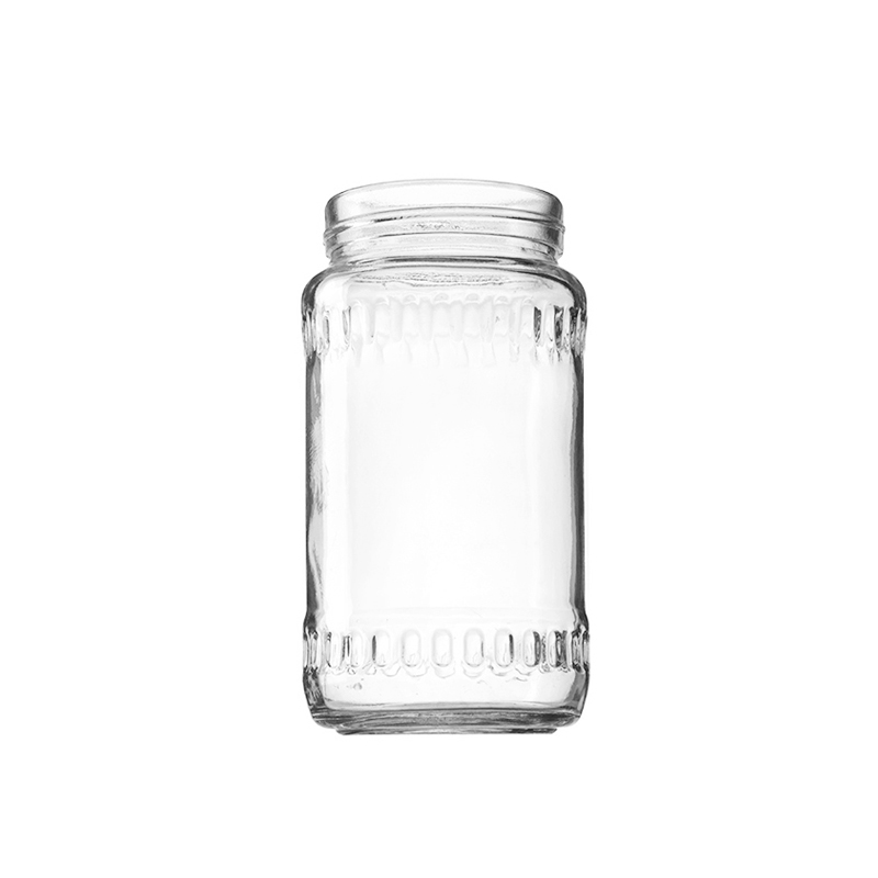 OEM Cucumber Pickle in Glass Jar with Metal Cap Food Container Storage Glass Food Jars