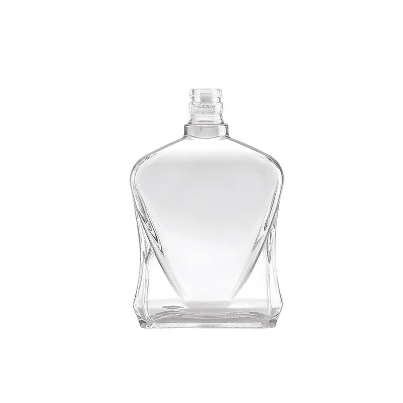Factory Custom High Quality Round Liquor Bottle Whiskey Gin Vodka Whisky Glass Bottle