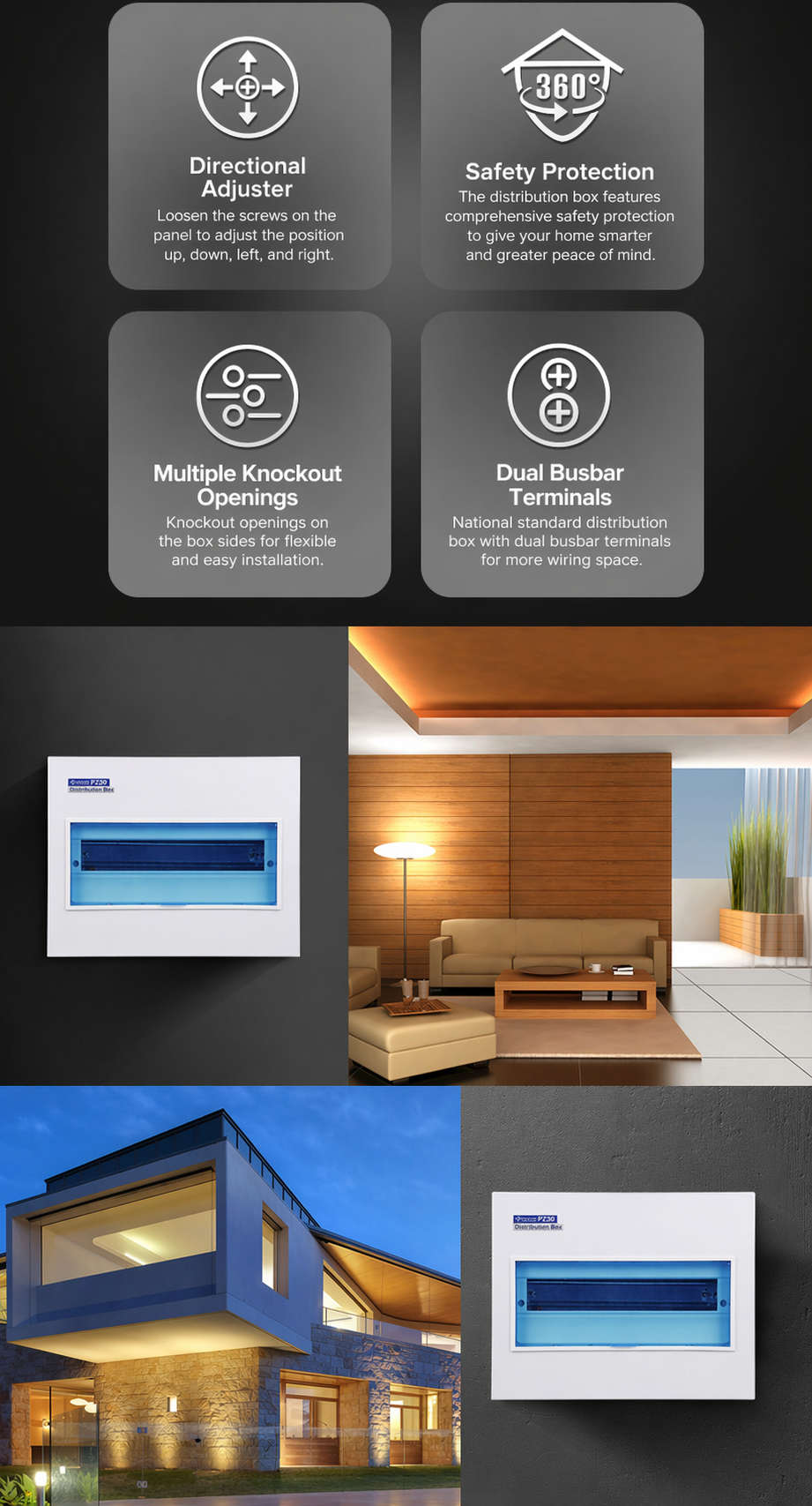 PZ30 Patented Type Flush Mount Distribution Box