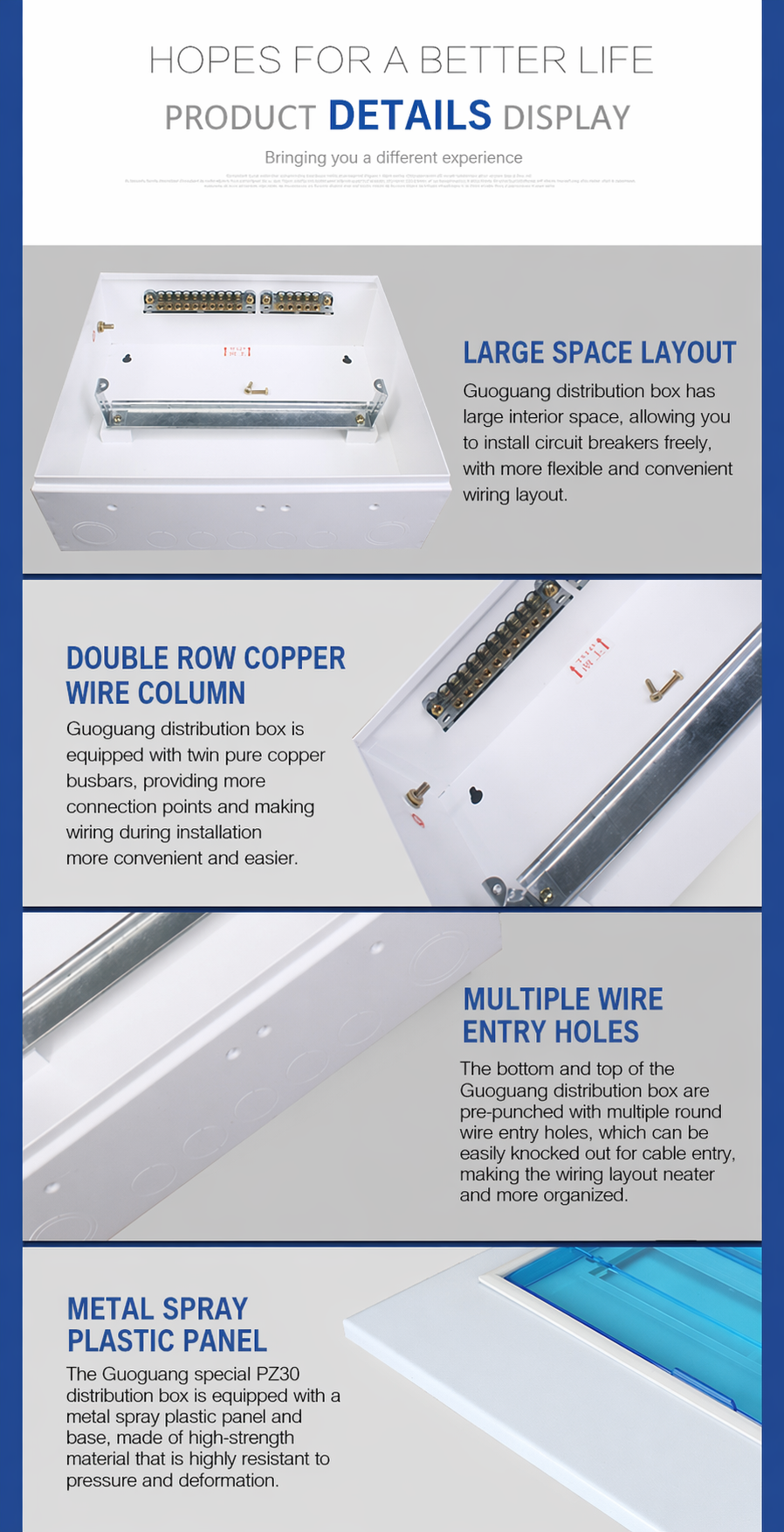 PZ30 Patented Type Surface Mount Distribution Box
