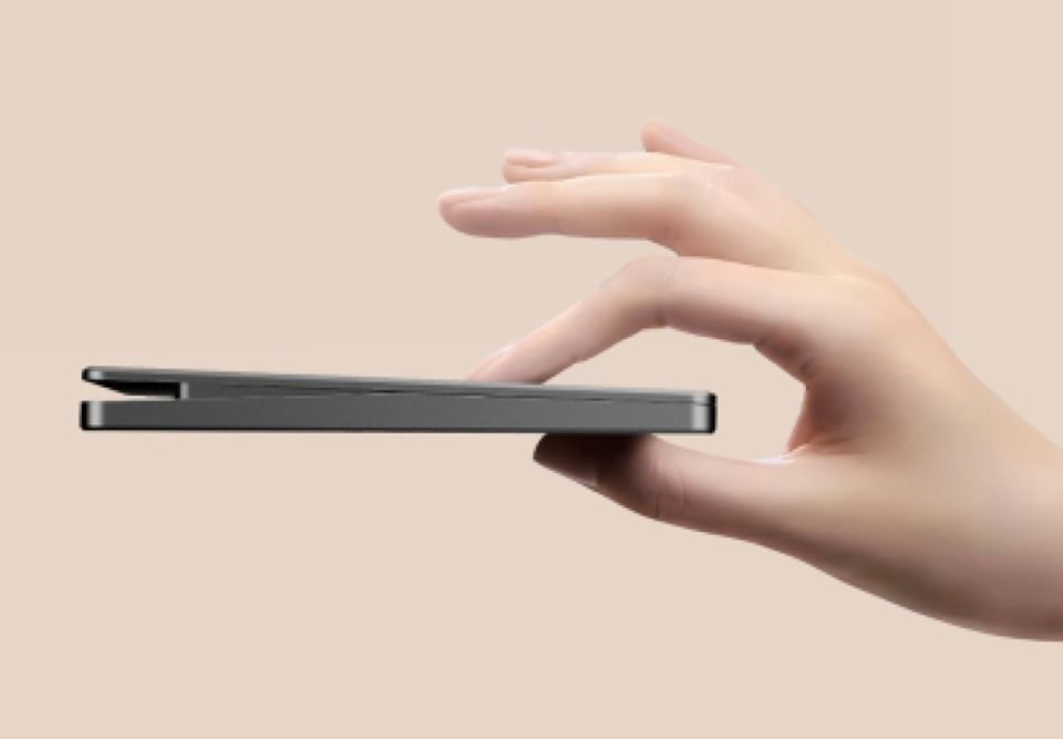 6.5mm ultra thin wall switch held in hand