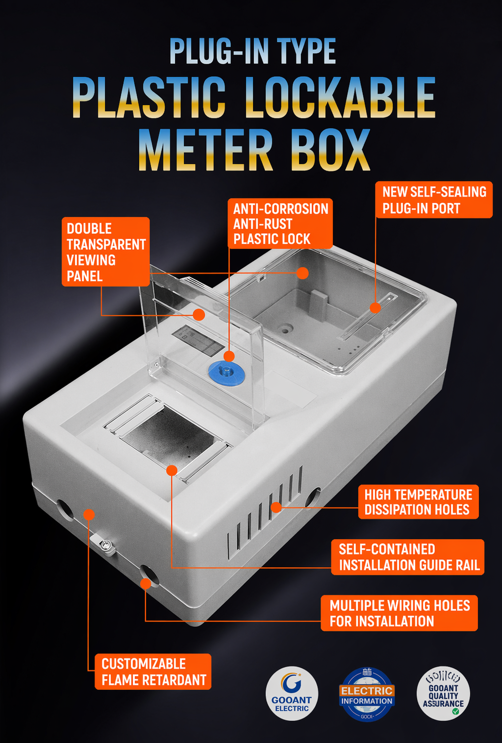 Plastic Lock Electronic Meter Box