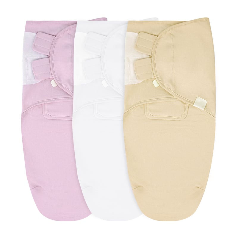 100% Cotton Newborn Wrap baby swaddle for 0-3 Months Infants with Adjustable Velcro Breathable and Durable Sleep Sack Easy Swaddle Blanket for Babies