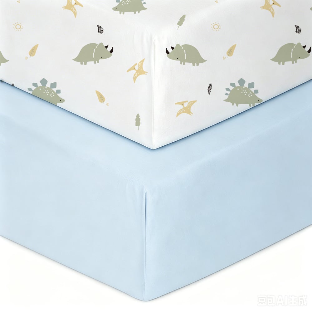 Organic Bamboo Fitted Crib Sheet for Standard Crib and Toddler Mattress Waterproof Baby Crib Sheets for Boys Girls
