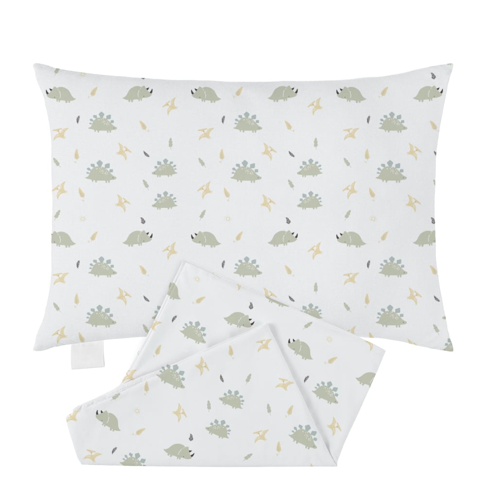 Bamboo Baby Pillow with Protector Small Travel Natural Toddler Pillow Pillowcase Printed Baby Pillowcase
