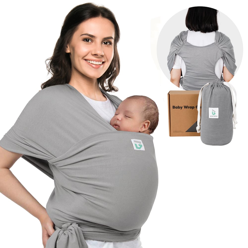 Baby Wrap Carrier Ring Sling Easy to Wear Adjustable D-Lite Baby Carrier for Newborn to Toddler Hands Free 7 to 35 lbs Baby Wrap Carrier