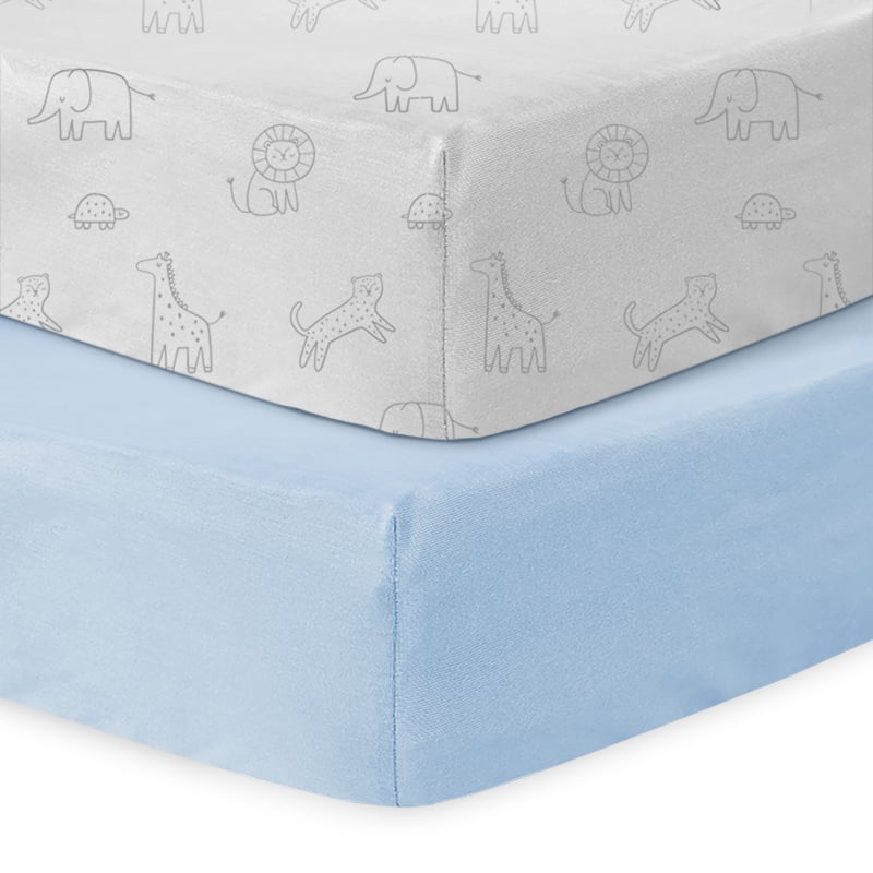 Fitted Organic Crib Sheet for Standard Crib and Toddler Mattress Waterproof Baby Crib Sheets for Boys Girls