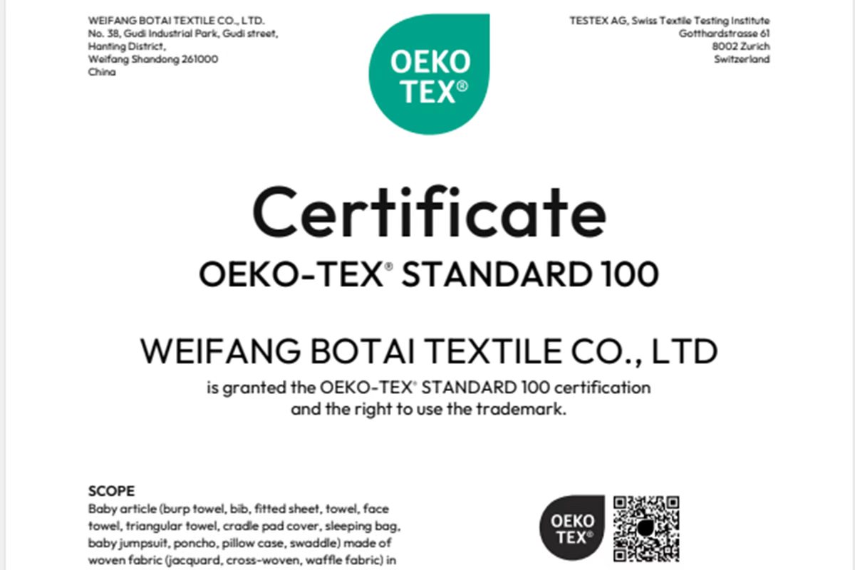 What OEKO-TEX Standard 100 Means for Baby Sleeping Bags, Swaddles, and Bodysuits