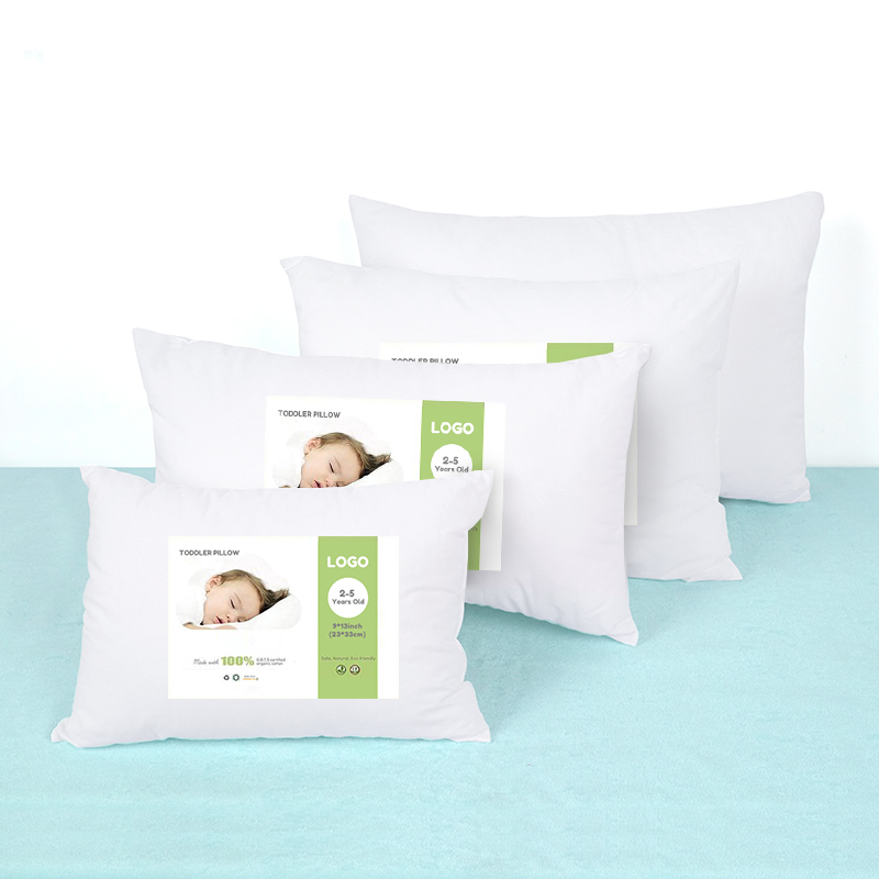 Toddler Pillows 13x18in Soft Organic Cotton Kids Pillow for Sleeping Travel Daycare Nap Toddler Bed use Baby Pillow