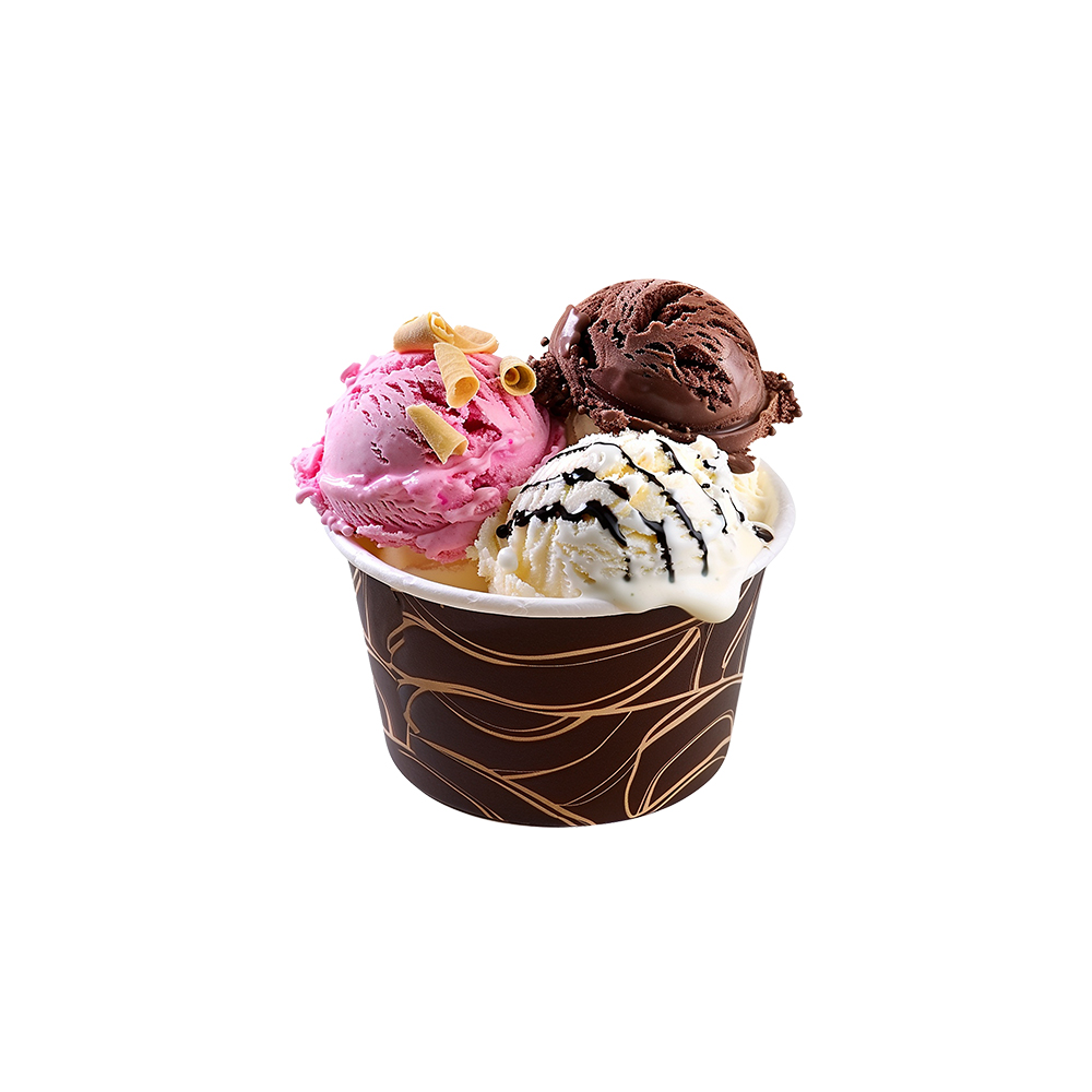 Food-Grade Ice Cream Cups, Single/Double PE