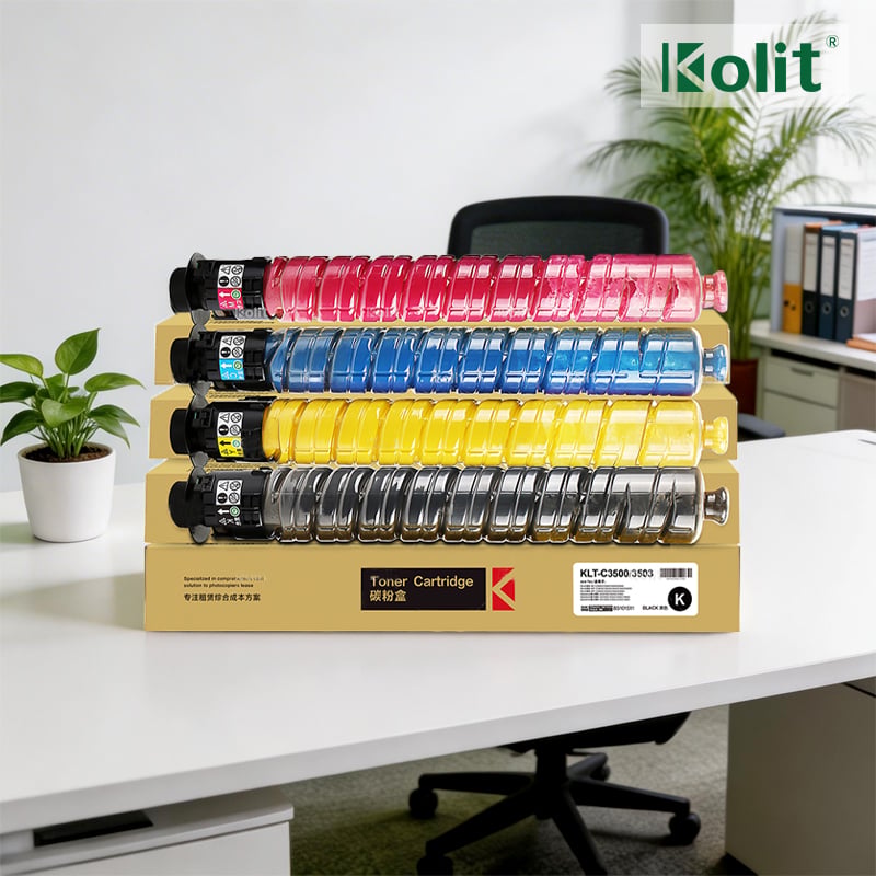 KOLIT Original Toner Cartridge for RICOH IMC3500 MPC3503 High Yield CMYK Toner for Photocopier