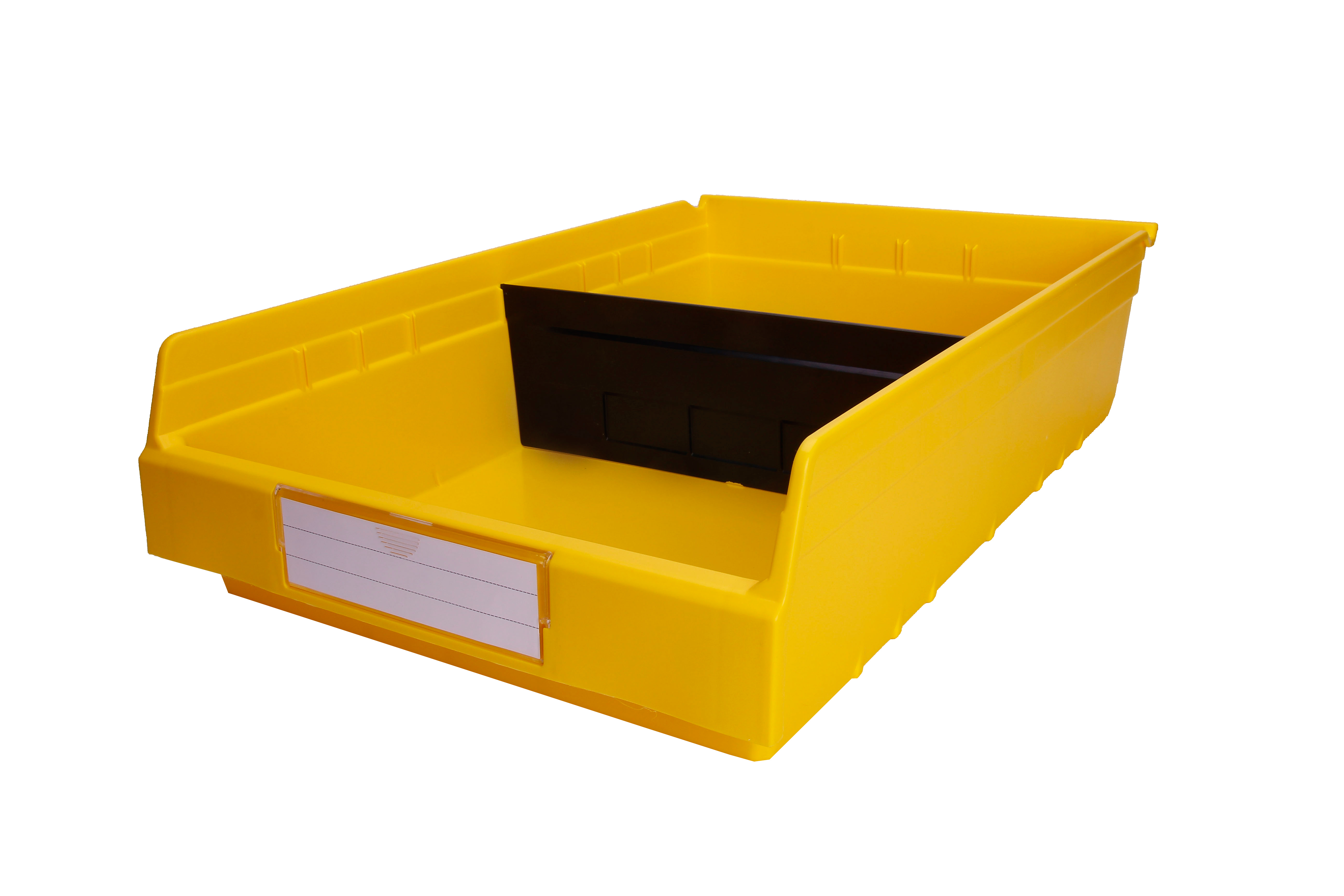 What sizes are available for plastic stackable storage bins?