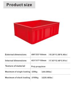 Heavy duty plastic crate manufacture