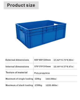 Heavy duty plastic crate manufacture