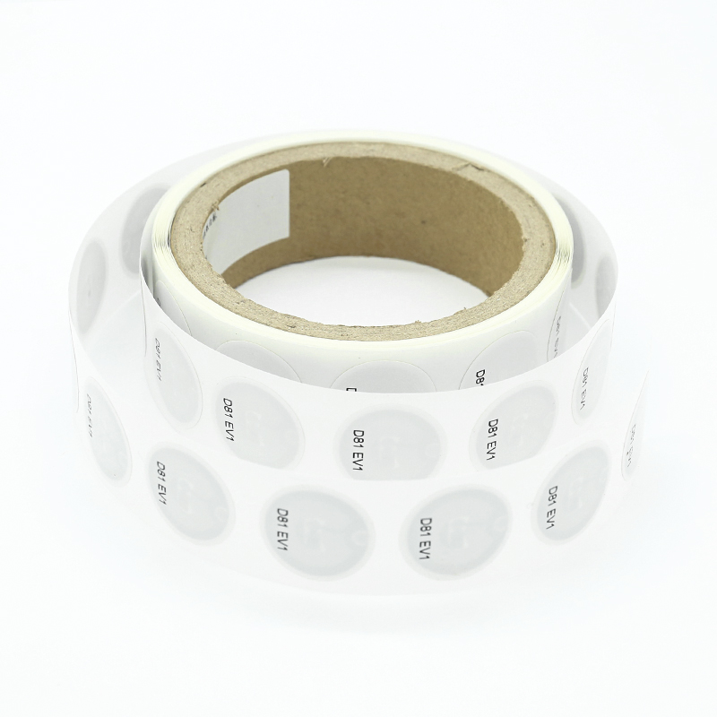 ملصق دائري بتقنية RFID بتردد 13.56 ميجا هرتز ISO14443A، علامة Desfire EV1 8k PVC المقاومة للماء بتقنية RFID