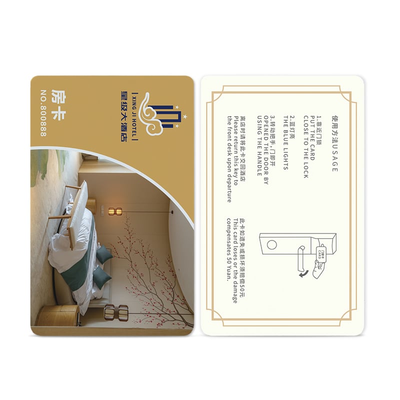 بطاقة مفتاح NFC مشفرة مخصصة تردد 13.56 ميجاهرتز MIFARE Classic 1K لتحكم الوصول بطاقة PVC RFID لمفاتيح فندقية