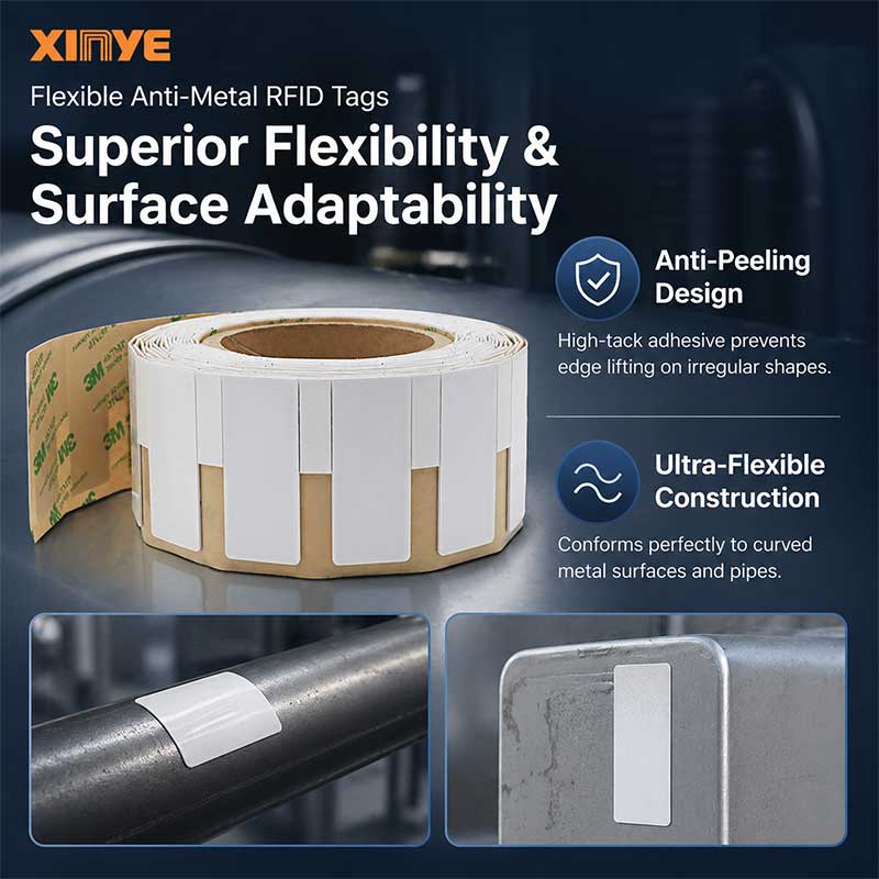 علامات RFID المرنة المقاومة للمعادن لإدارة الأصول