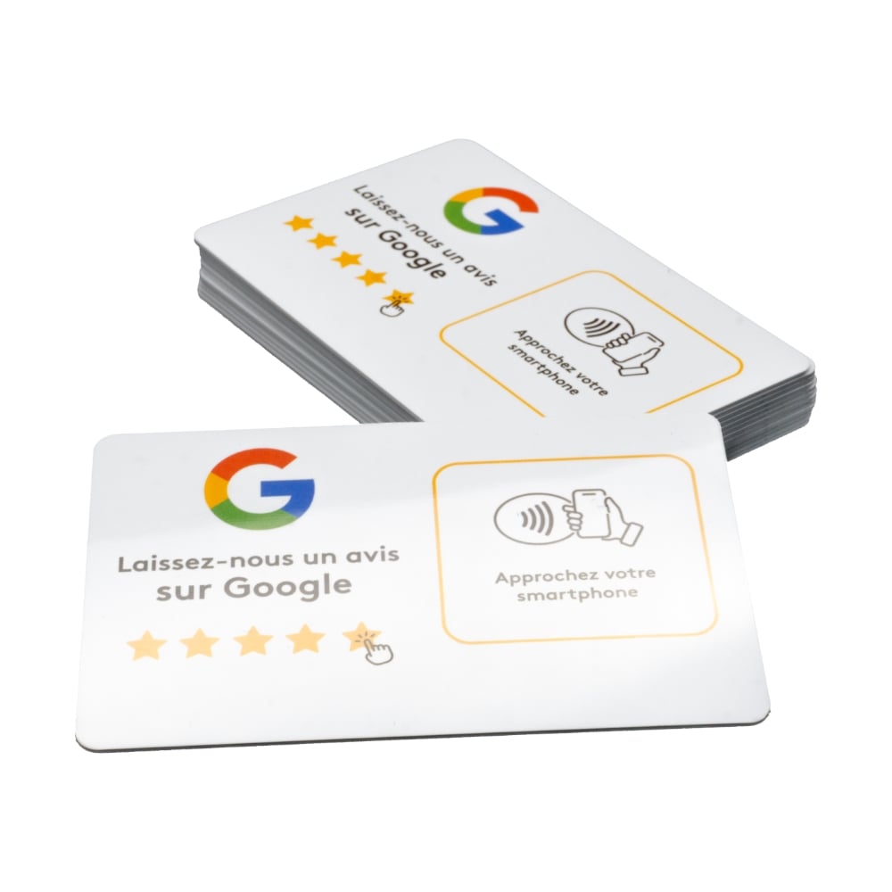 Cárta Cliste Rfid Dubh Gnó Inphriontáilte Pvc Cárta Nfc Ntag213 Ntag215 Ntag216 Whatsapp Athbhreithniú Google Cártaí Nfc