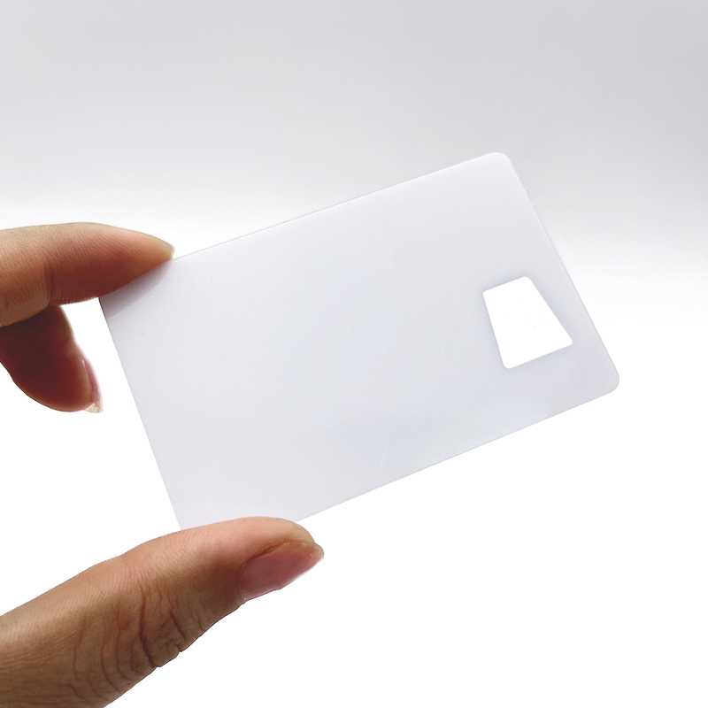 بطاقة أعمال RFID رقمية ذكية بلاستيكية قابلة للتخصيص بتردد 125khz و13.56mhz بلون أسود شفاف