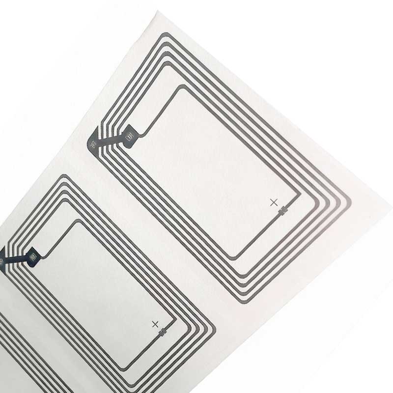 45*76 MM na Antena ng RFID Inlay, Sukat ng Standard na Card na 85.5*54 mm, ICODE SLIX 2 na Sticker ng RFID, Pasadya