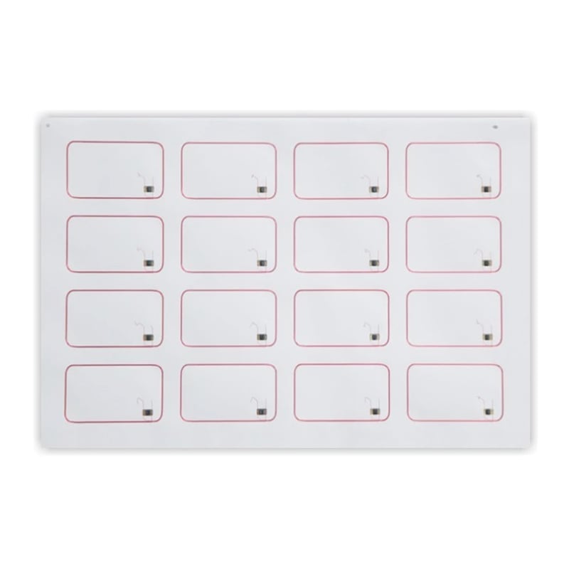 HF UHF 13.56mhz inlays rfid 2*5 3*8 4*5 5*5 layout prelam sheet for rfid pvc card