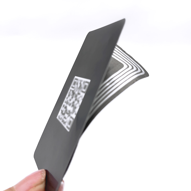 Tilpasset Skrivbar Sosial Media 13.56mhz Smart Digital Rfid Virksomhet Pvc Glans Svart Nfc Kort