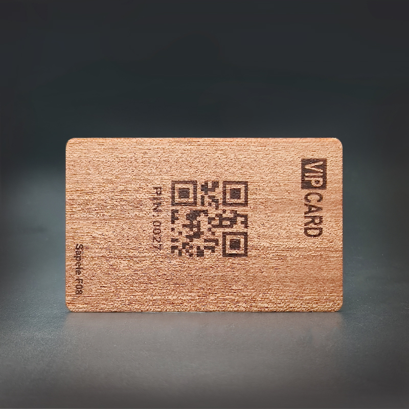 ISO 14443A 13.56MHZ MIFARE Classic 1K 4K дървени безконтактни визитки, празни RFID дървени карти за производство за програми за лоялност