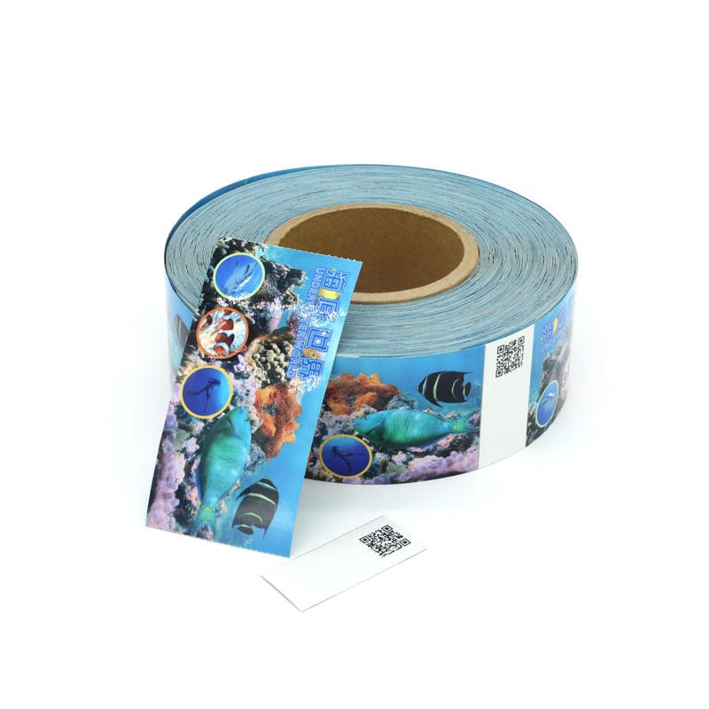 Custom Four-Color Offset Printing Coated Paper Disposable RFID Card for Aquarium Entry