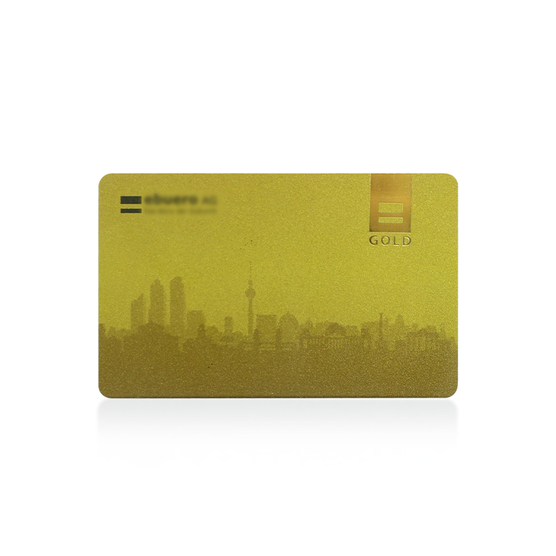 Tilpasset HF 13.56Mhz smartkort programmerbart gull silkprint pvc forretningssmartkort nfc-kort