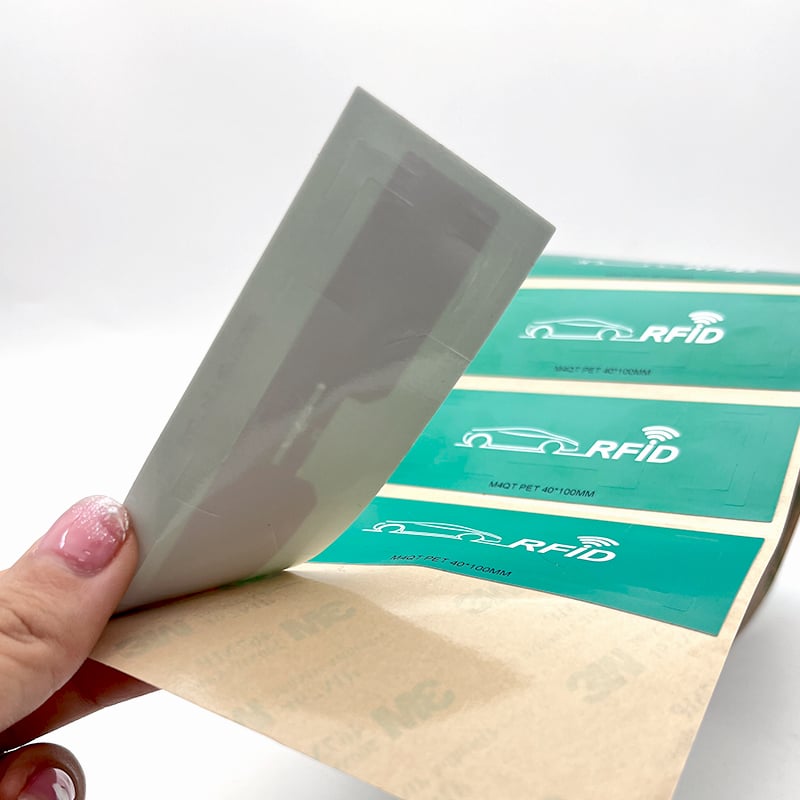EPC Gen2 ISO18000-6C 860-960MHZ Double-sided Printed RFID Windscreen Sticker Monza4QT UHF Labels RFID Windshield Tag