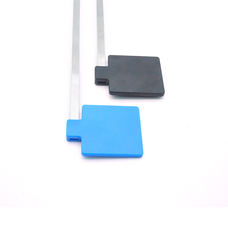 Sampla Saor in Aisce Ceanglais Cábla Féinghlasála RFID/NFC Indiúscartha Fadréimseach Cruach UHF RFID Ceangail Cábla Cruach Dhosmálta