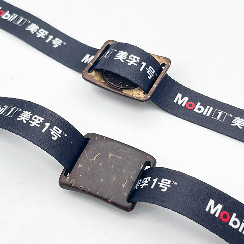 Proveedor de pulseras RFID de moda, tejidas en tela, pulseras RFID con cáscara de coco y NFC