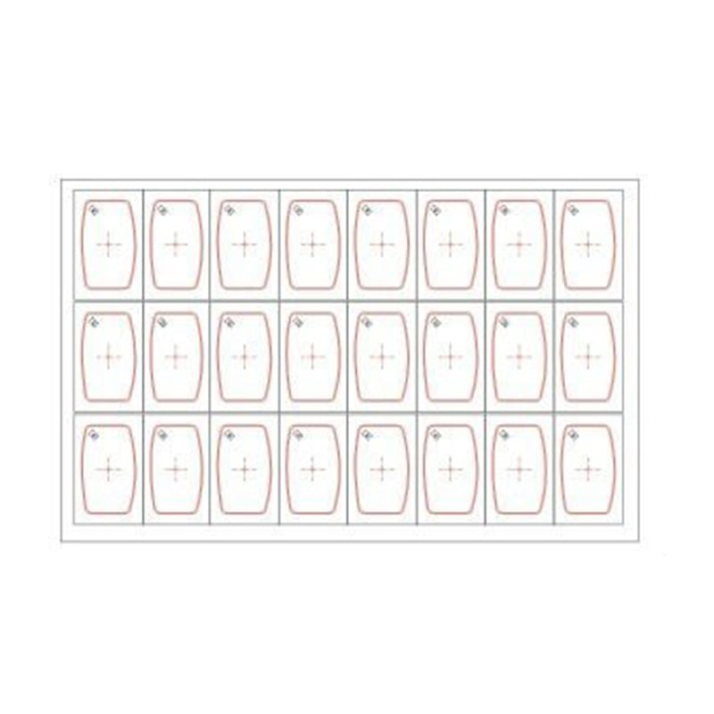 RFID muotoinen isokokoinen kortti 125khz LF EM4425 4439 TK4100 13.56mhz inlays rfid a4 a3 asettelu esilamppu arkki RFID pvc -kortille