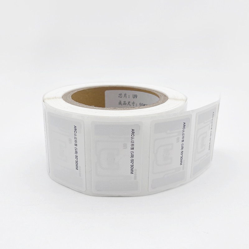 תג RFID מנייר מצופה בהתאמה אישית עם EPC Ucode9 ISO18000-6C לשוק וולמארט
