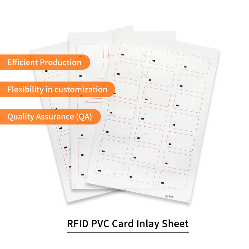 Custom Layout  3x6 / 3x7 / 3x8 PVC RFID Inlay Sheet for The  Smart Card Produce