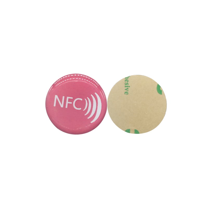 Etiquetas de epóxi NFC RFID redondas em PVC à prova d'água, cartões NFC bonitos para redes sociais, para colar no telefone celular