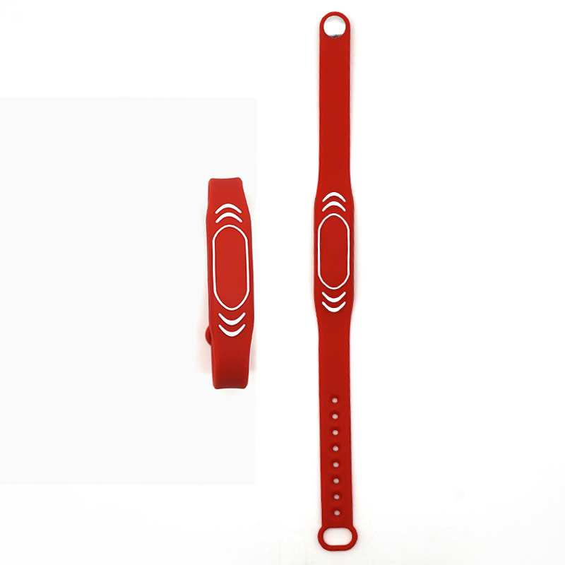 Pulseira RFID de Silicone Impermeável, Pulseira HF/NFC para Gestão de Parques Aquáticos